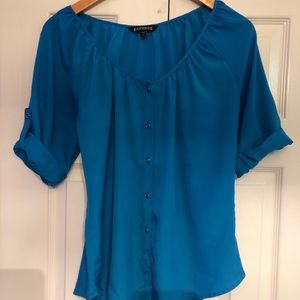 Express Bright blue beautiful blouse-